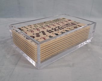 Mah Jongg Tile Display Box, Acrylic/Lucite.  Don’t just play… display!