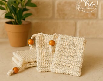 Sisal Soap Saver Pouch: Natural Exfoliating Soap Bag