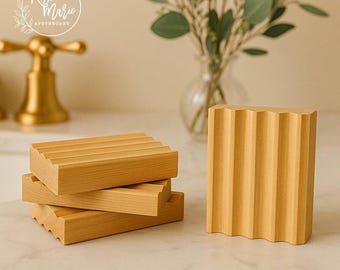 Alder Zig Zag Soap Dish: Wooden Draining Soap Saver