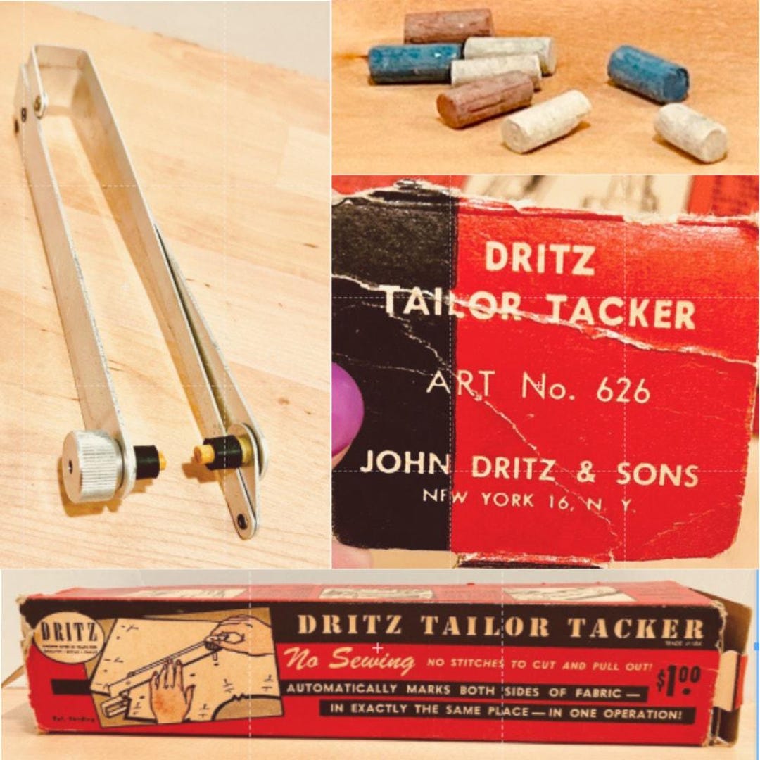 Tackeron Box 1940s Vintage Dritz Tailor Tacker No. 626 - Mid Century Sewing Notion ...