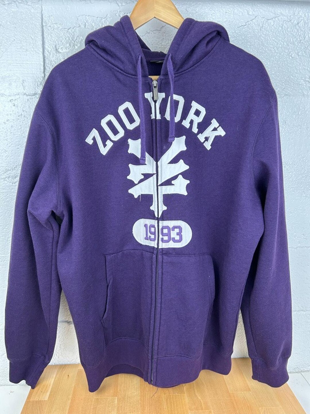 Sz XL Rare Purple Vintage Zoo York 1993 Zip-up Hoodie Jacket EUC