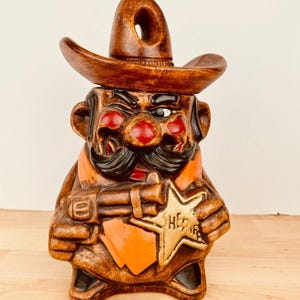 60s〜70s SHERIFF クッキージャー陶器置物アメリカアンティークUSA Vintage Sheriff Cookie Jar - Etsy