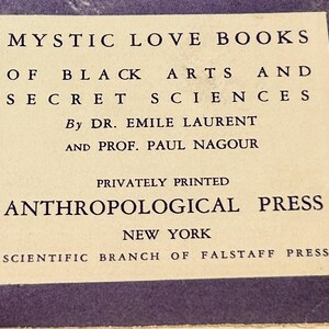 1934 Magica Sexualis Primera Edición Libro de ocultismo Laurent Nagour Falstaff Press Copia limitada numerada Antiguo Raro imagen 7