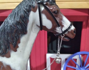 Johnny west Marx horse custom three halters with beads Johnny west Marx horse custom three halters with beads