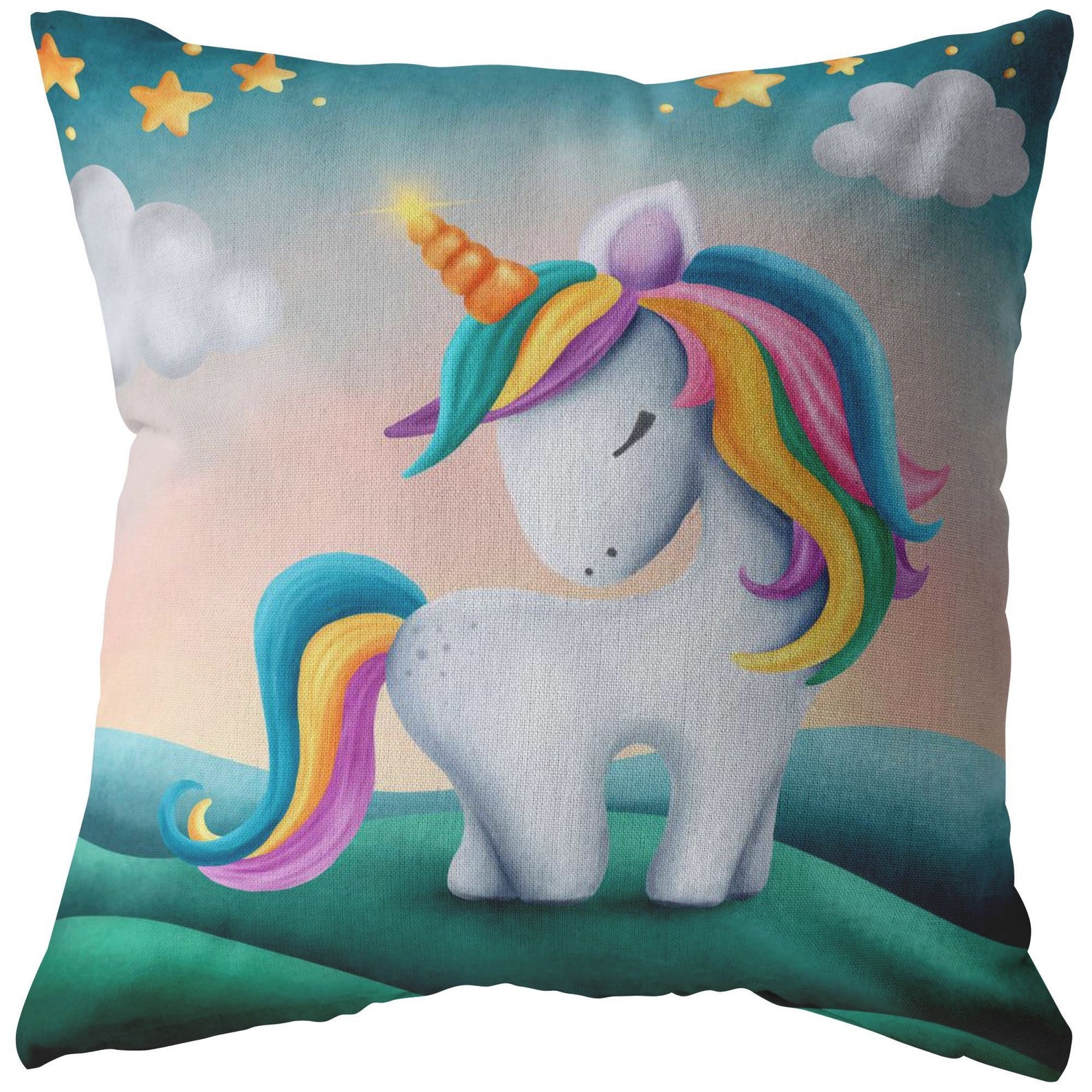Adorable Unicorn Throw Pillow Perfect Home Decor or Decorating Etsy