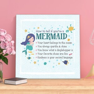 Mermaid Print Nursery Decor Girl Mermaid Room Decor Mermaid Art Ocean Nursery Wall Art Mermaid Baby Shower New Baby Girl Gift Mermaid Decor