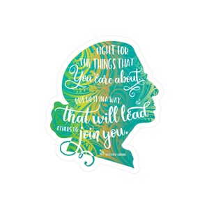 RGB Stickers, Stand Up Decal, Computer Laptop Sticker, Water Bottle Decal, Ruth Bader Ginsburg Quotes, Feminist Stickers