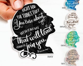 RBG Feminist Quote Sticker: Ruth Bader Ginsburg Equality Decal