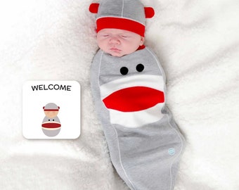 monkey swaddle blanket