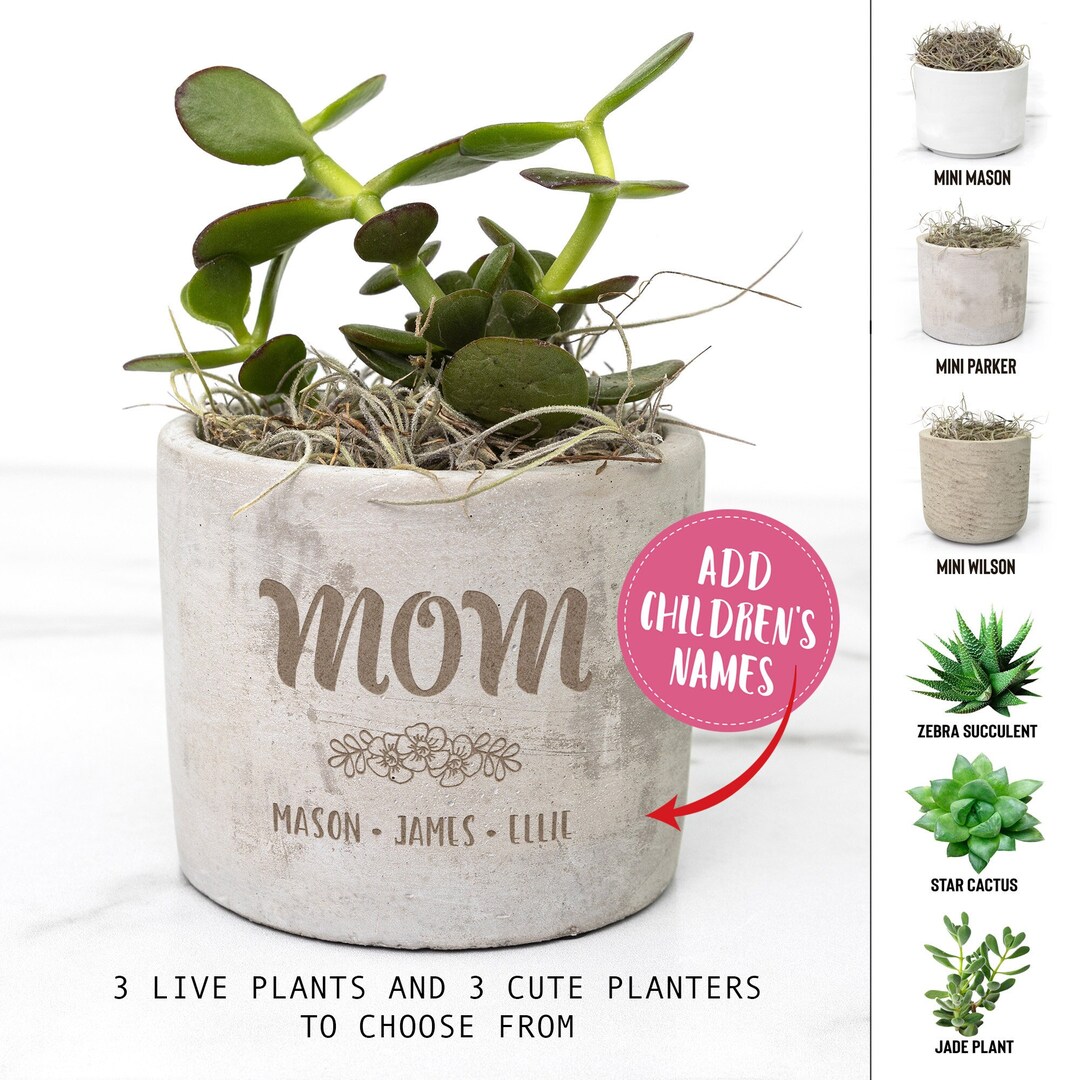 Personalized Flower Pot, Moms Garden Cute Planter, Mothers Day Gift for ...