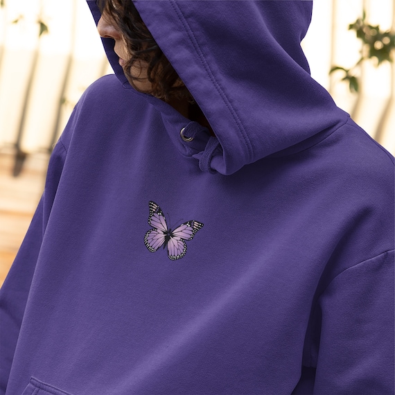 Fleece Butterfly Hoodie Lavender 