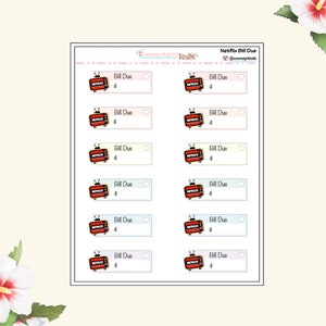 Streaming Service Bill Due Erinnerungen | Planer Sticker