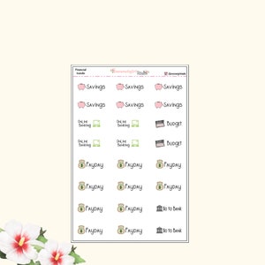 Financial Bundle | planner stickers | payday | banking | savings | functional
