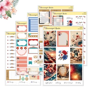 Liberty Weekly Kit | Juli 4 | Planner Sticker | Vertikal EG | Happy Planner | Hobonichi Cousin | Hobonichi Wochen