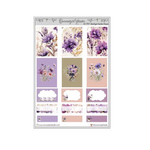 Amostra de caixas de jardim de ametista Two Dollar Tuesday | EC Vertical | Happy Planner