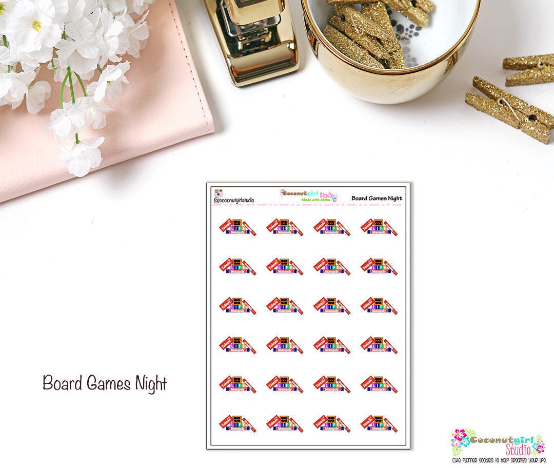 Board Games | Game Night | Planner Stickers - Etsy