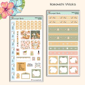 Spring Bees Honey Floral Planner Stickers Sweet as Honey Weekly Kit EC ...