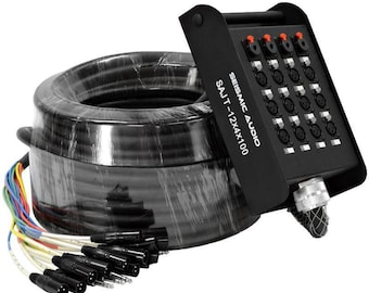 Seismic Audio-SAXQ-12x4x50-12 Channel 50-Feet XLR Snake Cable with XLR and 1//4-Inch Returns on The Box