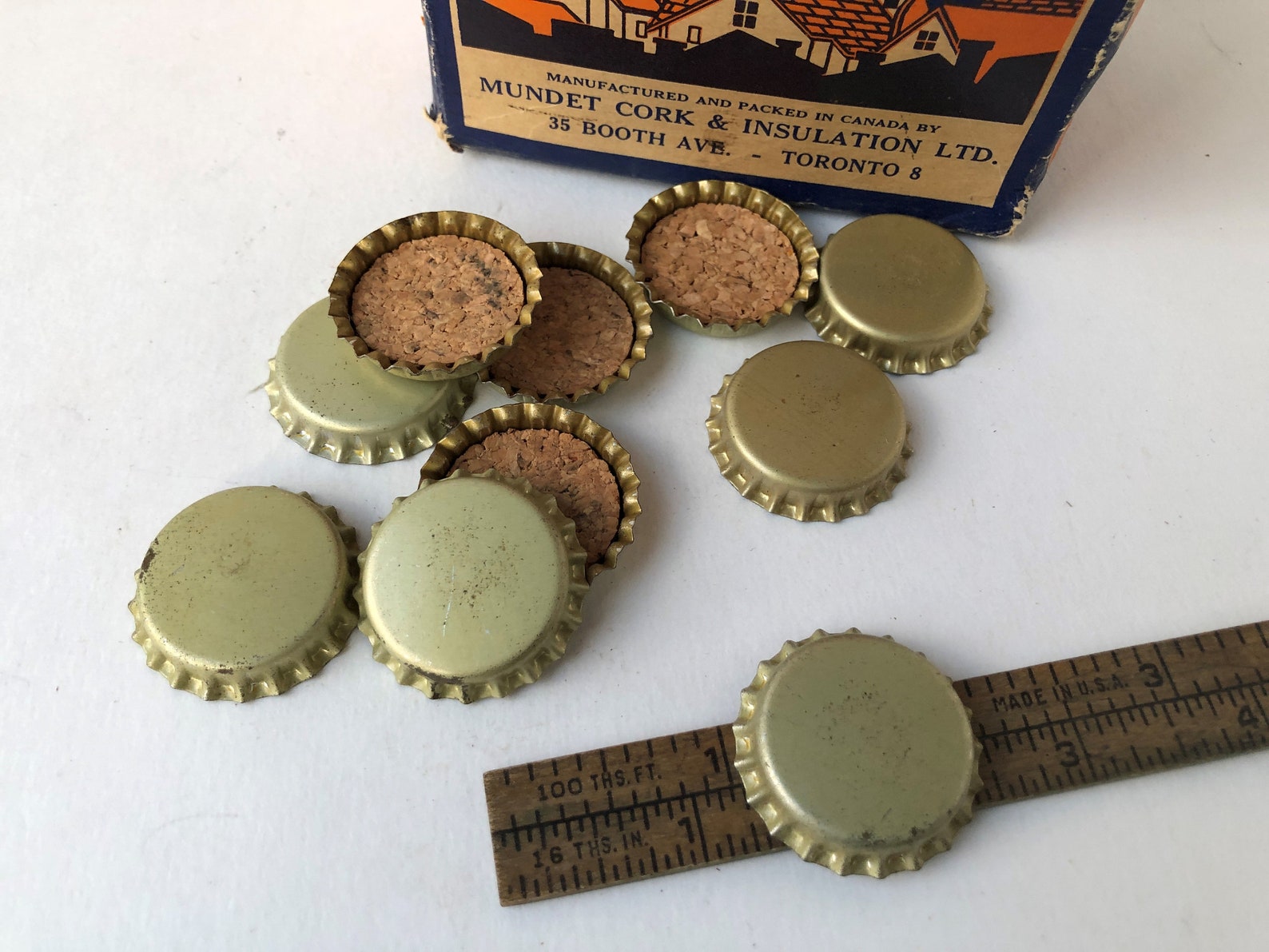 Cork Lined Bottle Caps Vintage New Old Stock Retail Box Etsy