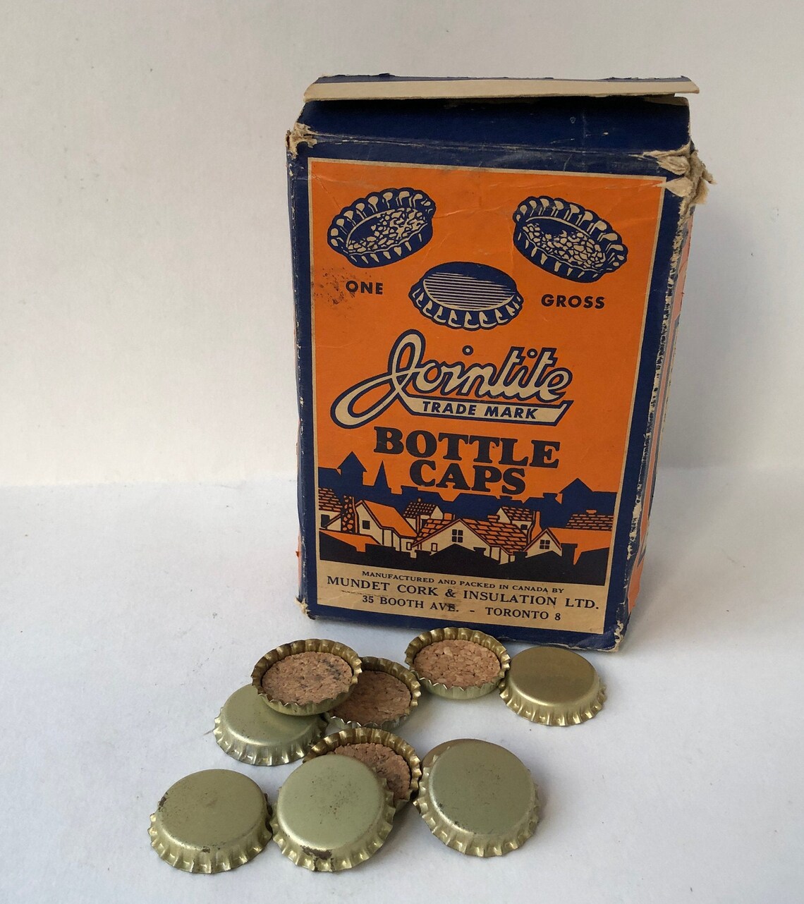 Cork Lined Bottle Caps Vintage New Old Stock Retail Box Etsy
