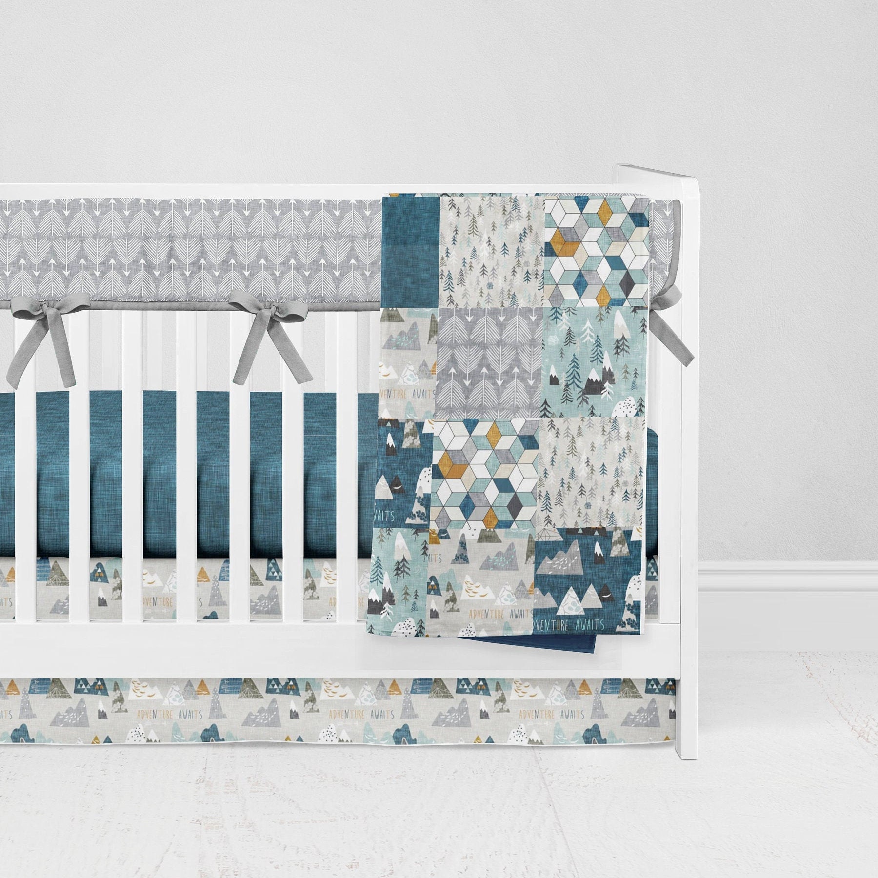 Literie Bebe Garcon Montagnes Foret Sapins Courtepointe Etsy