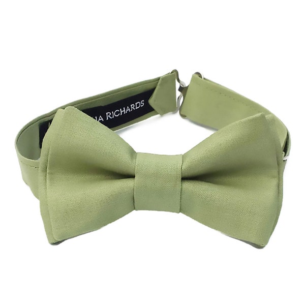 Sage green bow ties for boys, for toddler and baby boys, mens bowtie