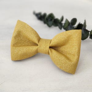 Gold Dog Bow Tie: Sparkly Wedding Collar Bowties, Adjustable Attachment, S - XL Sizes