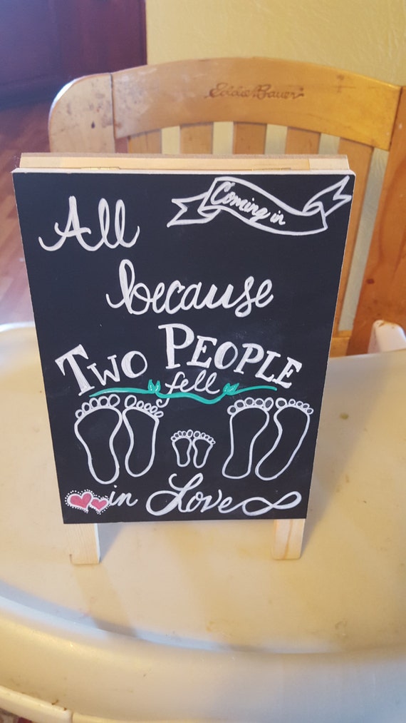 Items similar to Baby Shower/Baby Announcement Easel on Etsy