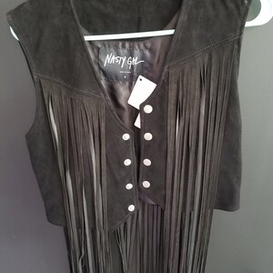 Fringe Leather Vest image 1