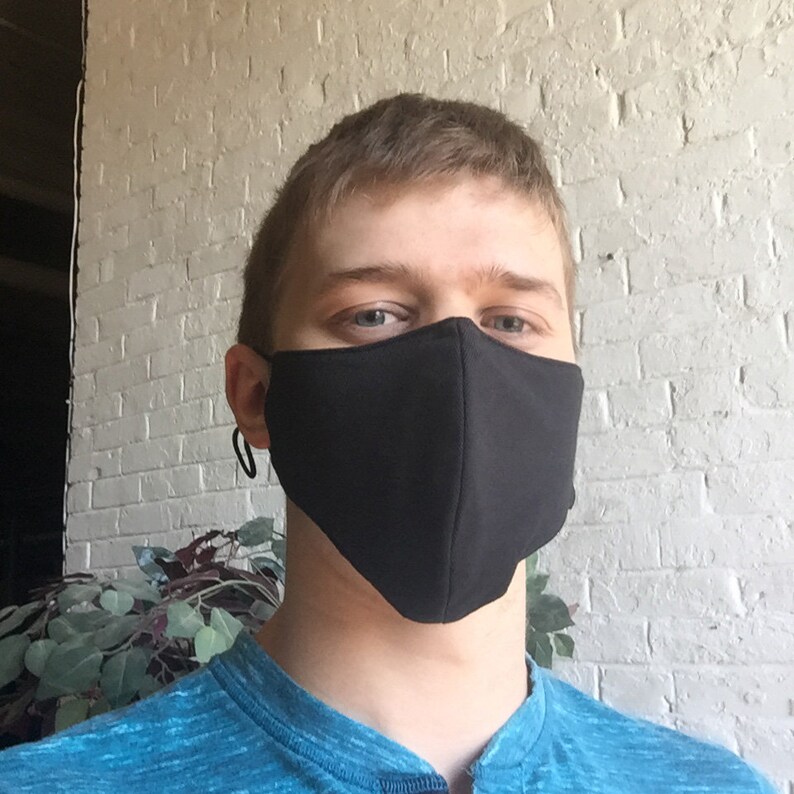 Adult Cloth Face Mask  Washable Mask  Form Fitting Mask image 1