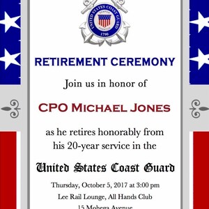 Military Retirement Invitation - Instant Editable Download