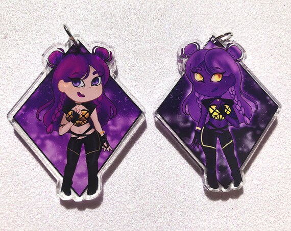 Kda Popstars Acrylic Keychain Charm Akali Ahri Evelynn Evelyn Kaisa Kaisa League Of Legends Lol