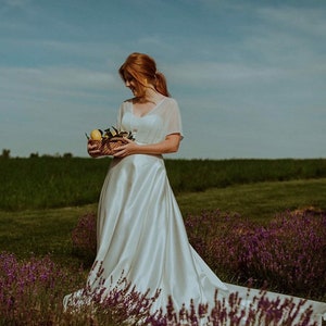 Chiffon Bridal Topper, with Sleeves
