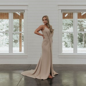 Simple Wrap Mermaid Wedding Dress with Open Back image 6