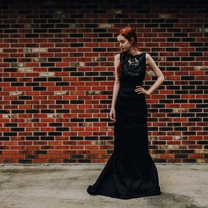 Black Evening Gown, Prom Dress, image 6