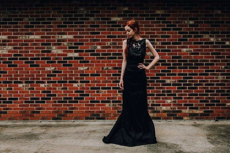 Black Evening Gown, Prom Dress, image 6