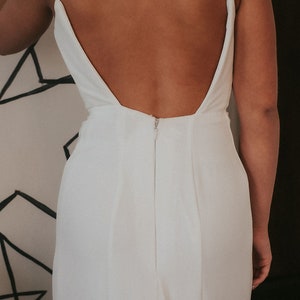 Simple Wrap Mermaid Wedding Dress with Open Back image 4