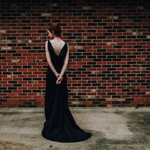 Black Evening Gown, Prom Dress, image 7