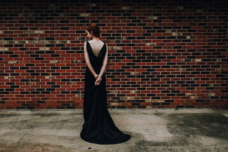 Black Evening Gown, Prom Dress, image 7
