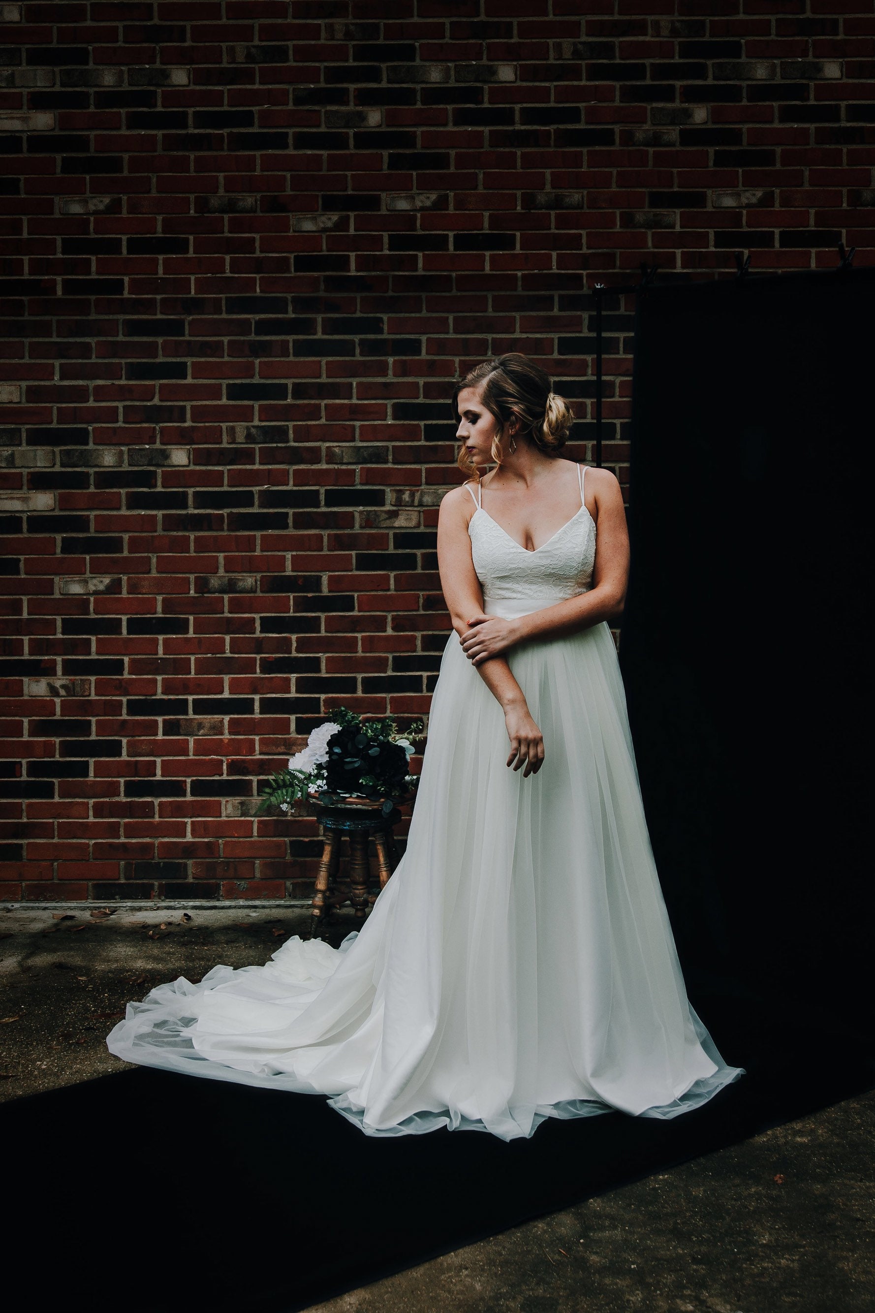 Roselette Wedding Gown Lace Spaghetti Strap