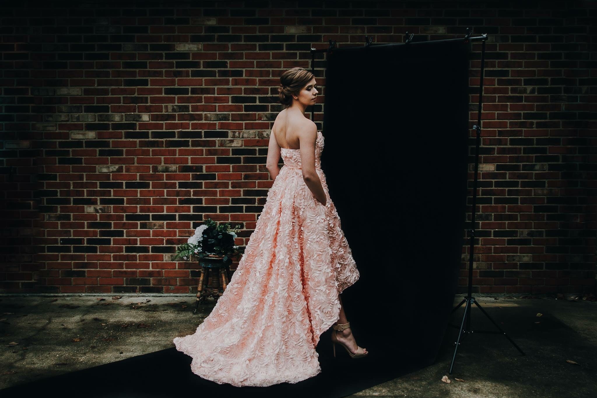 High Low Blush Floral Wedding Dress Etsy