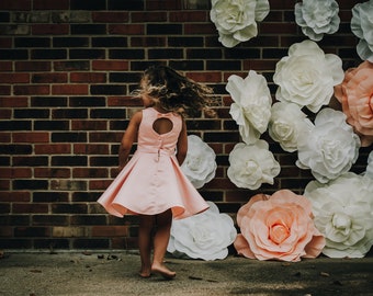 Satin Flower Girl Dress with Bow