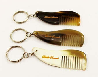 Double Sunnah Hand-Made Ox Horn Combs Key Chain