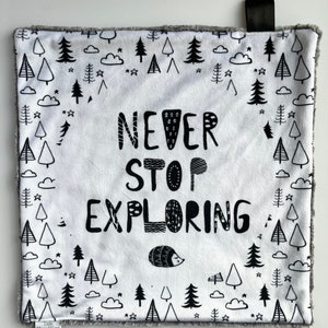 Gender neutral lovey, baby shower gift, black and white lovey blanket, minky lovey, cuddle, lovey blanket, minky blanket, security blanket