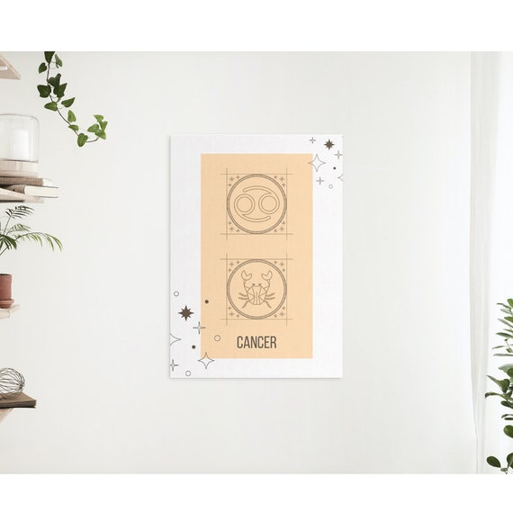 Zodiac Cancer Print Mystical Art Tarot Card Celestial Etsy
