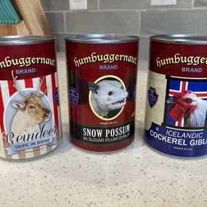 HUNTER&#39;S GAG GIFT-Animal Canned Food Labels and Free Shipping