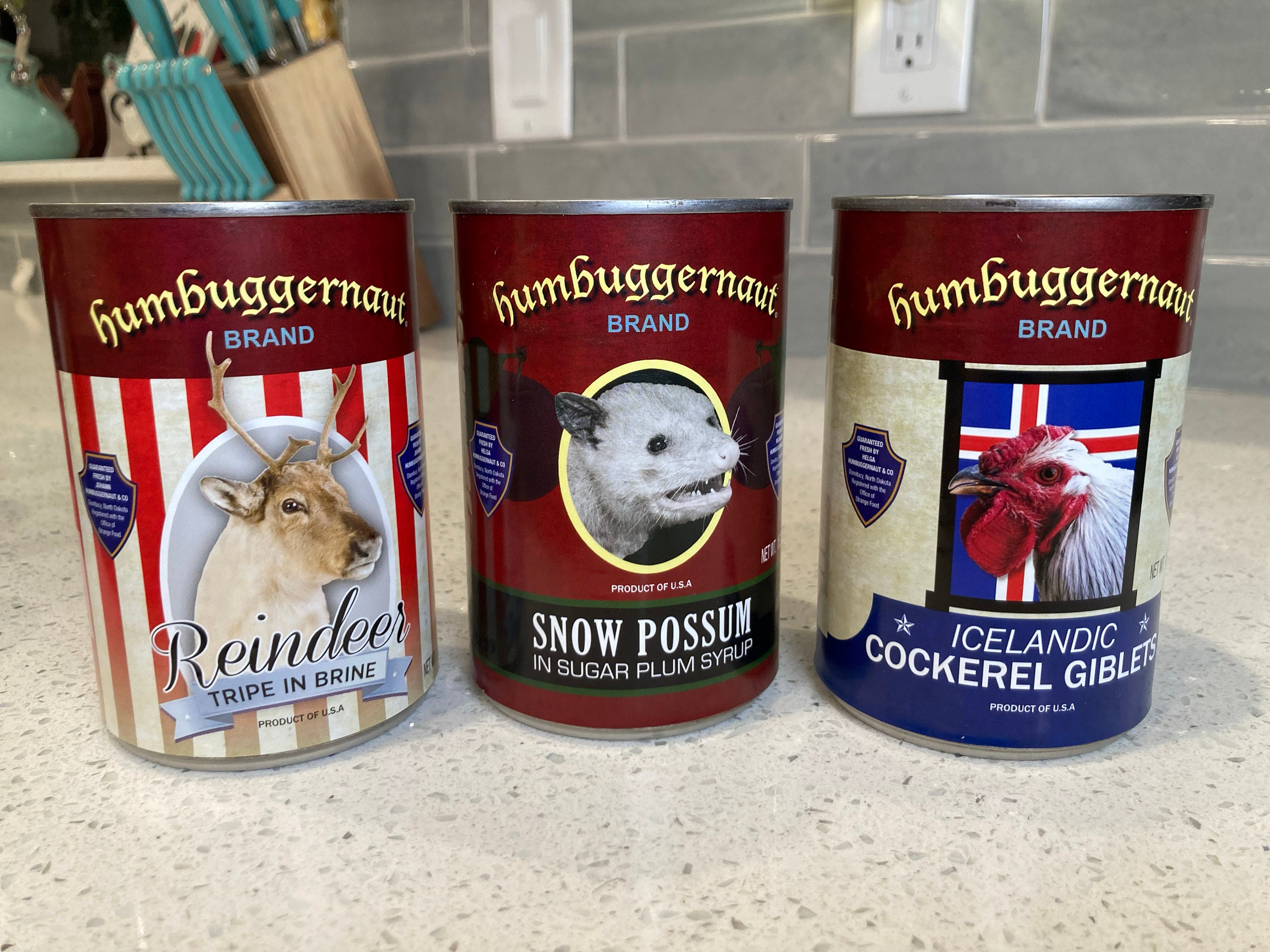 Holiday Gag Gift Animal Canned Food Labels and Free Shipping Etsy