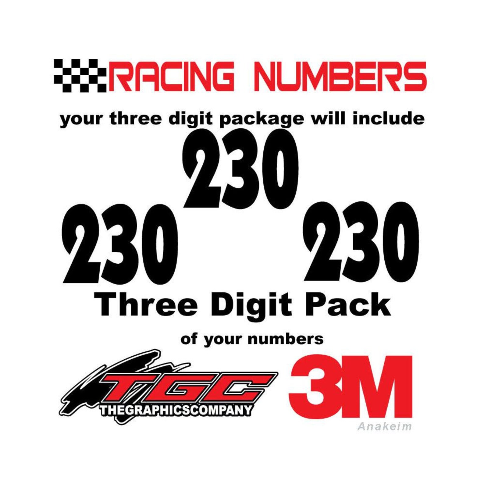 4 Inch Tall Racing Numbers Vinyl Decals Stickers MX ATV - Etsy