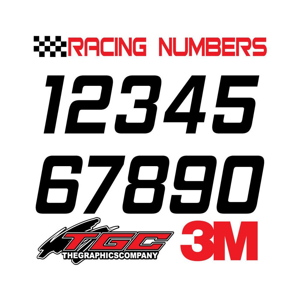 4 Inch Tall Racing Numbers Vinyl Decals Stickers MX ATV - Etsy