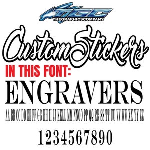 Custom Vinyl Decals and Stickers Engravers Font  Wall  Auto  Boat  Sign  Window Business